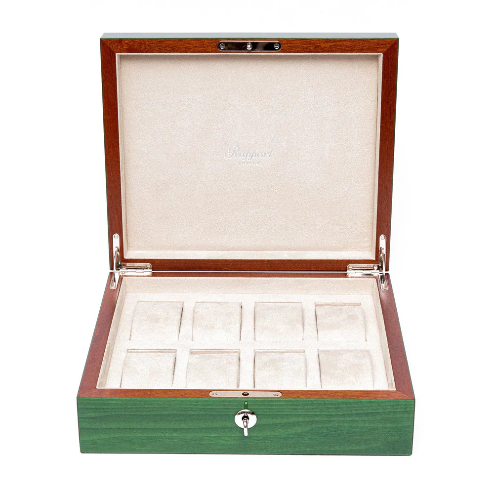 Uhrenbox aus Holz - Lackiertes Grün