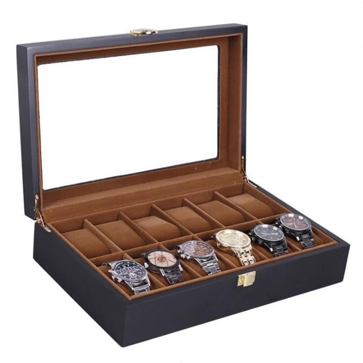 Vintage Uhrenbox - Schwarz